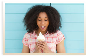 Girl Eating Debbies Soft Serve